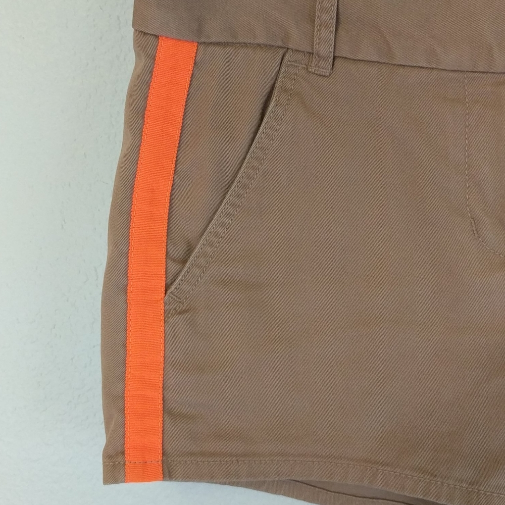 [J. Crew] Tan Neon Orange Stripe Broken In Chino - Picture 2 of 5